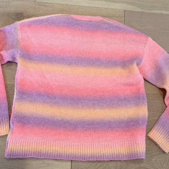 Lilly Pulitzer Women's Pink Yellow & Purple Striped V-Neck Sweater size small - Picture 9 of 11